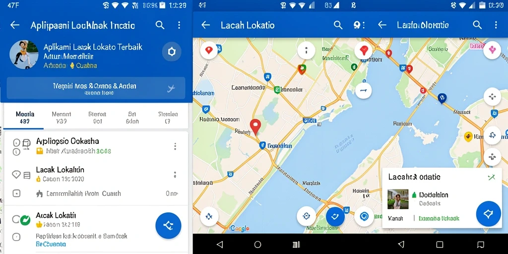 Tampilan antarmuka aplikasi Lacak Lokasi 47F yang intuitif.