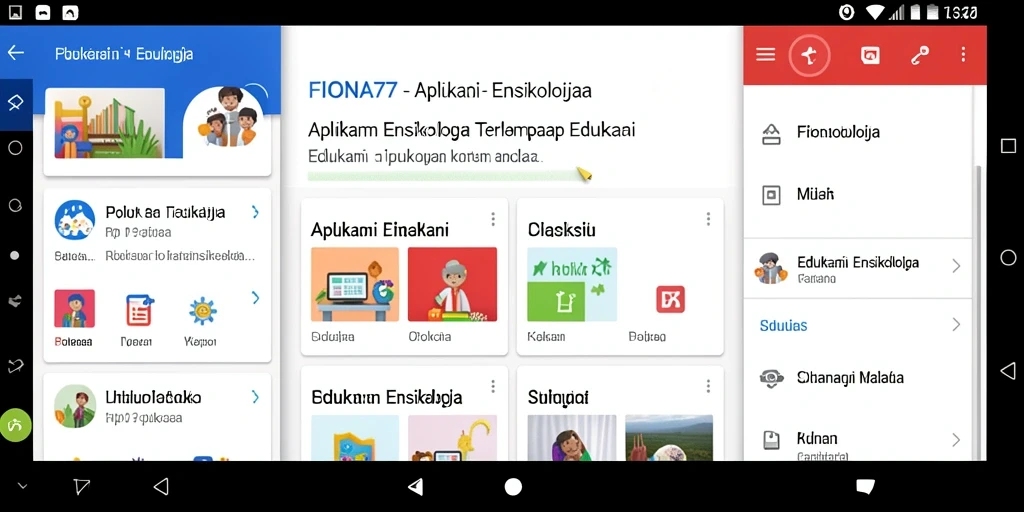Tampilan utama FIONA77 dengan berbagai topik menarik.