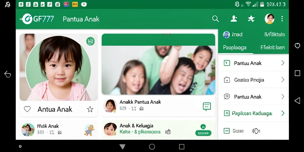 Tampilan antarmuka GF777 yang sederhana dan fungsional untuk pantau anak.