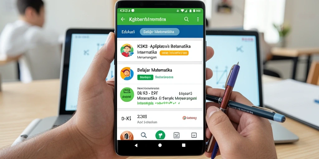 Tampilan antarmuka aplikasi K3K3 yang menarik dan edukatif.